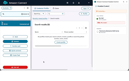 Headset Control for Amazon Connect screenshot 1