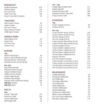 The French Cafe menu 1