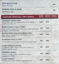 Empire Restaurant menu 3