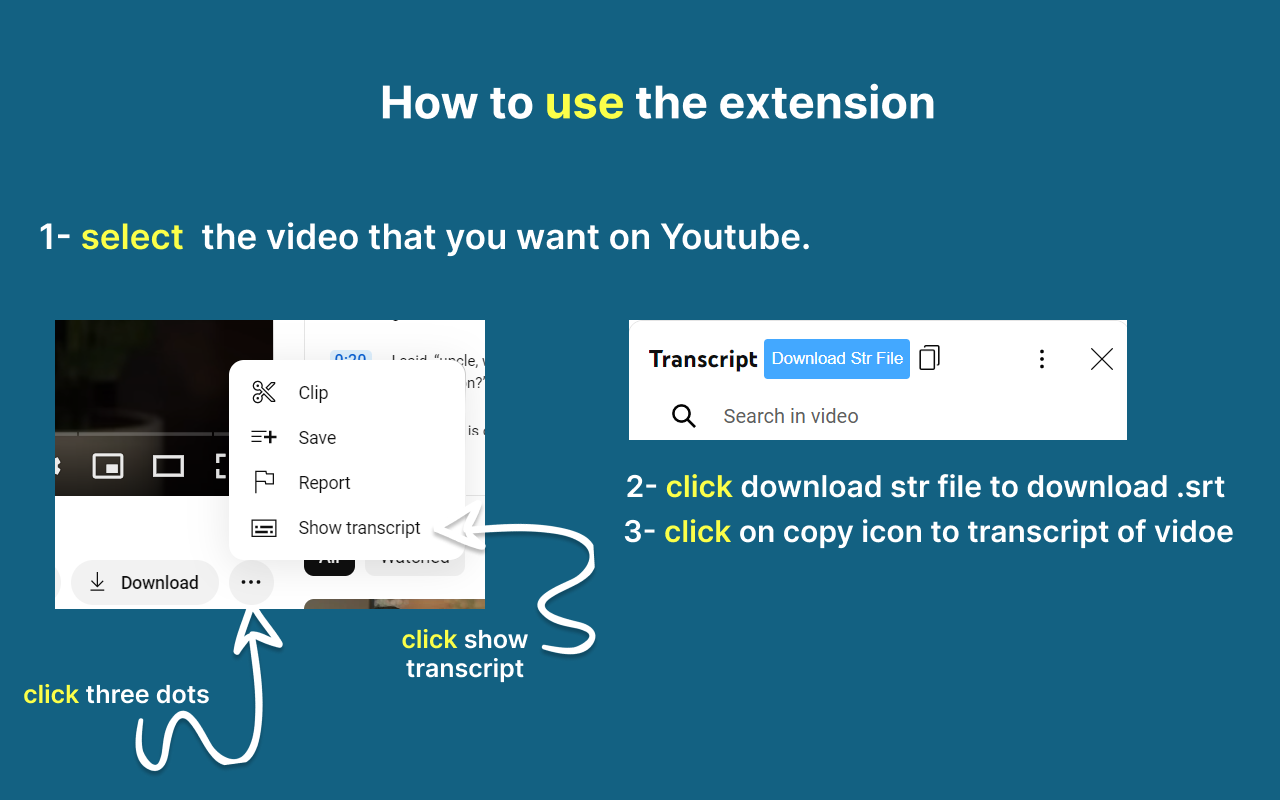 YouTube Transcript Downloader - Free Preview image 1