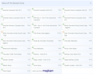The Dessert Zone menu 2