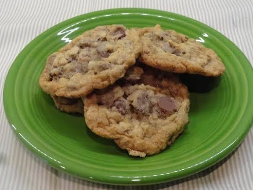 Chocolate Chip Toffee Oatmeal Kahlua Cookies