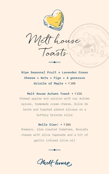 Melt House menu 