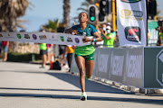 Amelework Bosho won the women's race. 