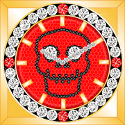 SKULL CLOCK ver5 ace red G