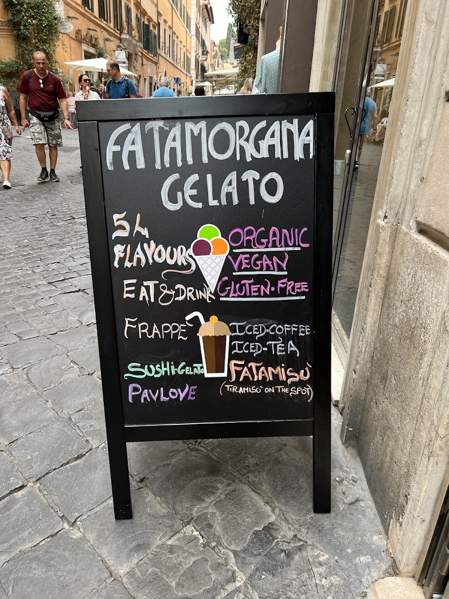 Fatamorgana gluten-free menu