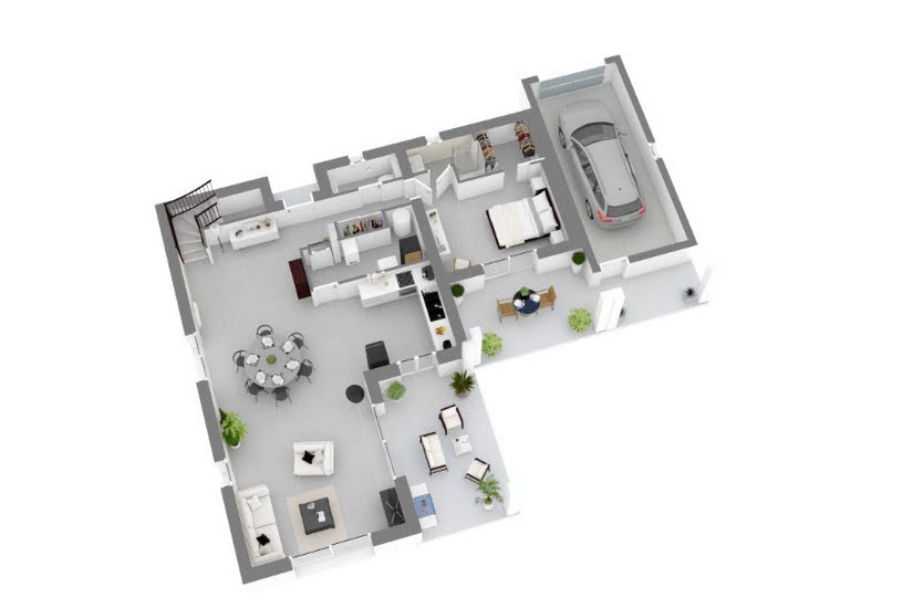  Vente Terrain + Maison - Terrain : 1 200m² - Maison : 140m² à Montaigut-sur-Save (31530) 