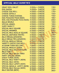 Maji Sainik Omlet Centre menu 3