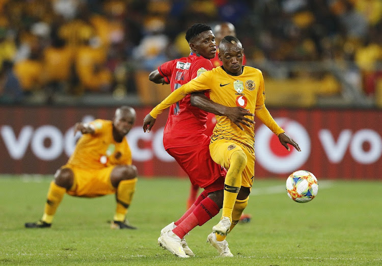 Khama Billiat of Kaizer Chiefs and Bathusi Aubaas of TS Galaxy during the Nedbank Cup final win at Moses Mabhida Stadium on May 18 2019. Chiefs and Galaxy have been drawn to meet in the last-32 of the 2022 Nedbank Cup.