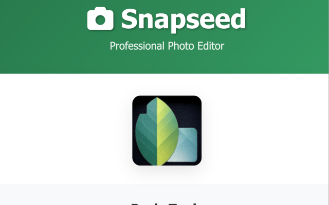Snapseed - Photo Editor Chrome Extension Image 2