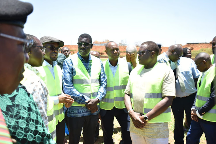 Interior PS Raymond Omollo when he arrived at Masinde Muliro stadium in Bungoma on March,14,2024.