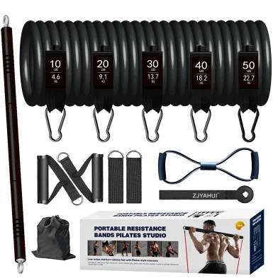 Corde élastique de résistance fitness avec gaine protectrice pour exercices de musculation et entraînement à domicile efficace.