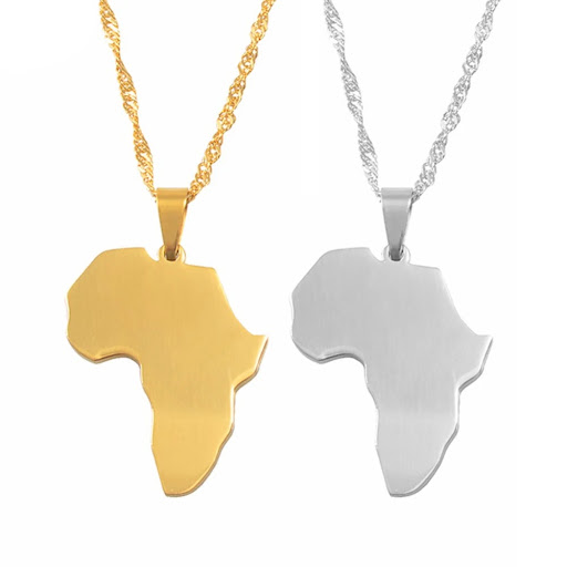Title 1, Africa map necklace