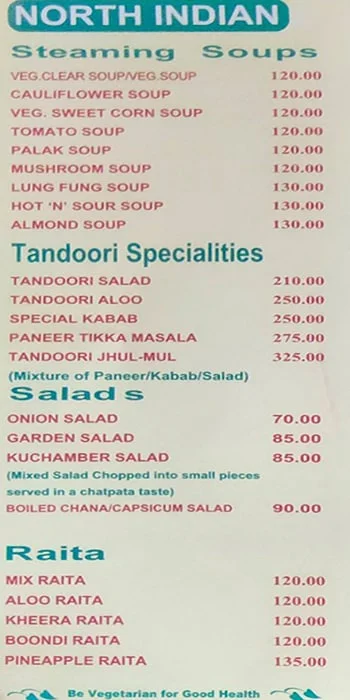 Chulha Chowka Restaurant menu 