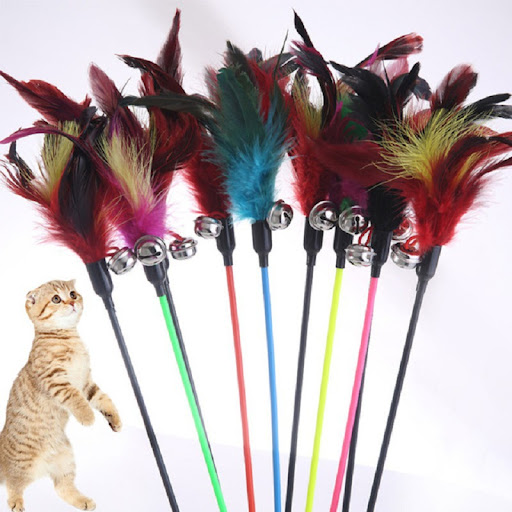 Title 1, Feather Large Funny Cat Stick — Interactive toy...