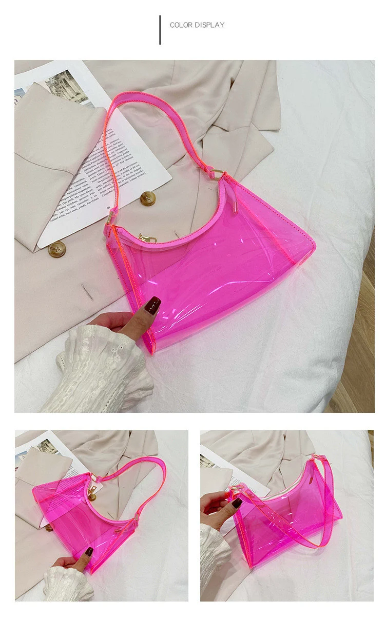 Title 5, Sac Jelly dÉté Couleur Unie Transparent Mode. ...
