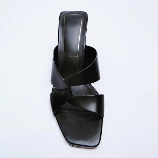 Title 6, Womens Leather Square Toe High Heel Fashion Sa...