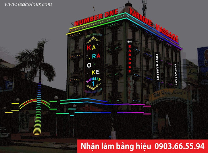 bảng hiệu karaoke đèn led fullcolor 313