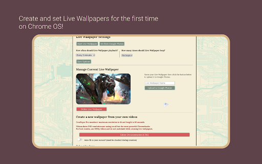 CrosPaper - The Wallpaper Engine for ChromeOS