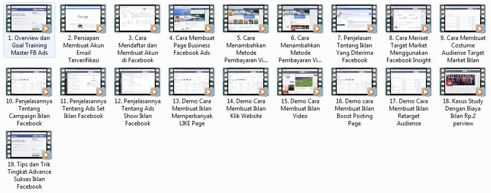 Video belajar membuat iklan di facebook