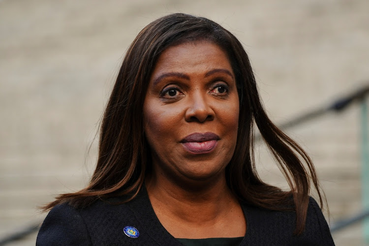 New York attorney-general Letitia James in New York, the US, October 17 2023. Picture: BING GUAN/REUTERS