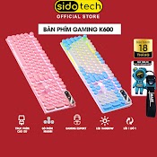 Bàn Phím Máy Tính Gaming Sidotech K600 Có Dây Full Size Phím Giả Cơ Nút Tròn Led Rgb Phù Hợp Dân Văn Phòng Và Game Thủ