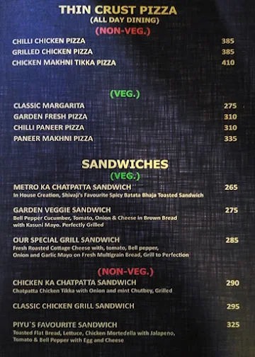 Piyu Cafe menu 