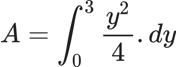 {"code":"\\begin{align*}\n{A}&={\\int_{0}^{3}\\frac{y^{2}}{4}.dy}\t\n\\end{align*}","type":"align*","font":{"color":"#222222","family":"Arial","size":10},"id":"12-0-2-0-1-1-1","ts":1603518447430,"cs":"pFyBwEJxelrHxX2b2ewyYw==","size":{"width":101,"height":38}}
