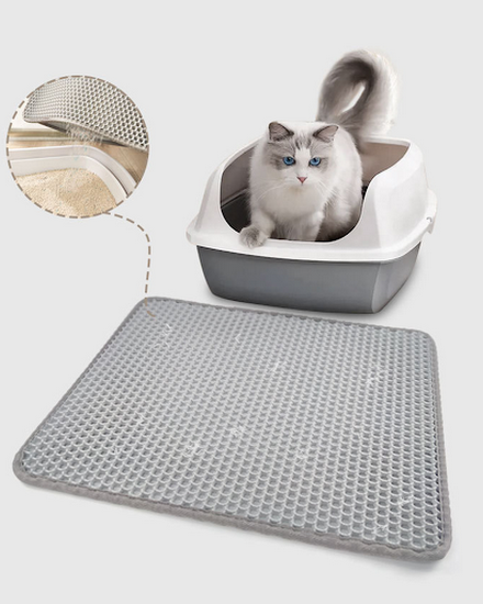 Waterproof EVA Double Layer Cat Litter Box Mat Non-slip S... - 1