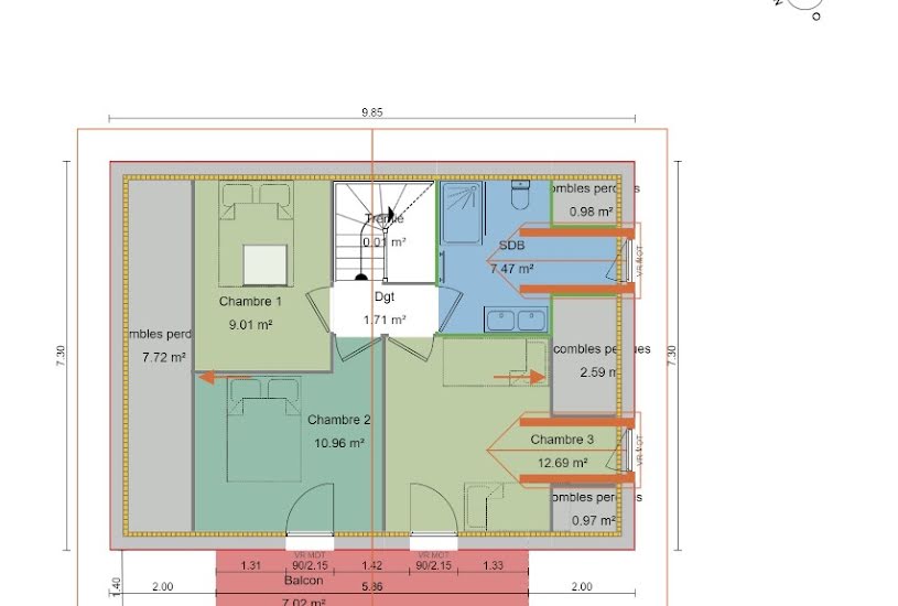  Vente Terrain + Maison - Terrain : 702m² - Maison : 110m² à Gap (05000) 