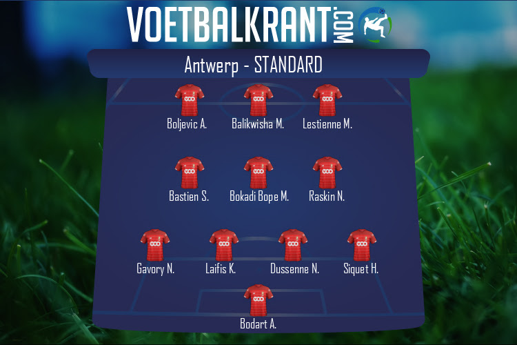 Opstelling Standard | Antwerp - Standard (08/11/2020)