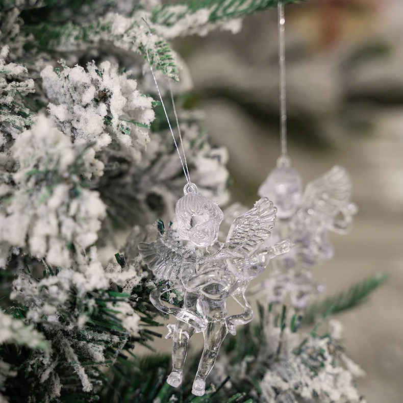 Title 1, 4-delige kerstdecoratie hanger transparante acr...