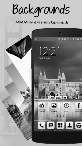 Grey Launcher Theme FREE