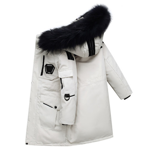 Title 2, Boys Mid-length Down Jacket Thickened Fur Coll...