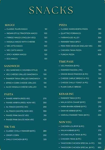 Lecker Cafe menu 