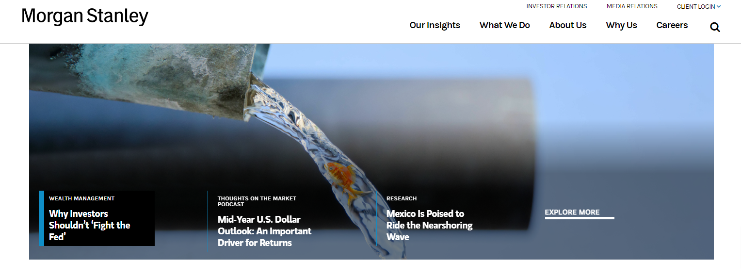 Morgan Stanley Gold IRA Website Home Page