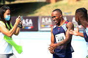 Akani Simbine’s time placed him joint second on the world list. File image