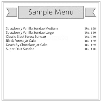 Sundae Everyday Ice Cream menu 