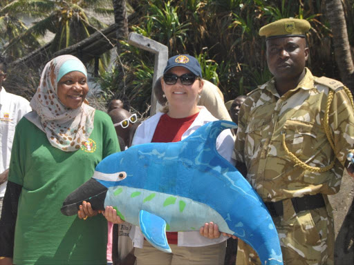 KWS officials with officials from the US Embassy during beach clean up on September 16 in Watamu beach./ALPHONCE GARI