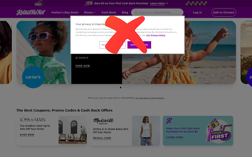 Cookie warning blocker Preview 1