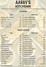 Aarav's Kitchenn menu 1