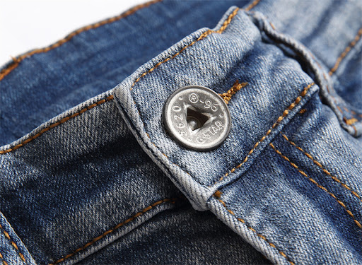 Title 5, Mens Punk Style Blue Hole Jeans, Slim Stretch ...