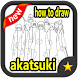 how to draw akatsuki