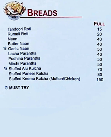 Kings Kebabs & Curries menu 