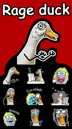 FREE- GO SMS RAGE DUCK STICKER