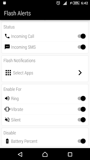 Screenshot Flash Alerts - Call & SMS