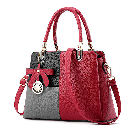 Wine red colorblock