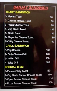 Sanjay Sandwich menu 3