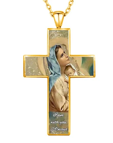 Edelstahl Kreuz Anhänger beidseitig - 2