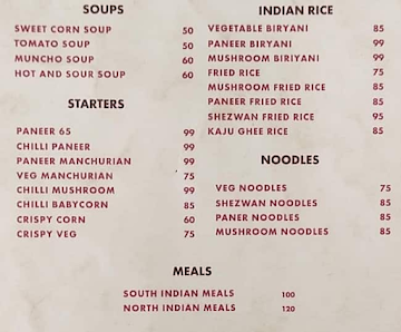 Udipi Krishna Vilas menu 